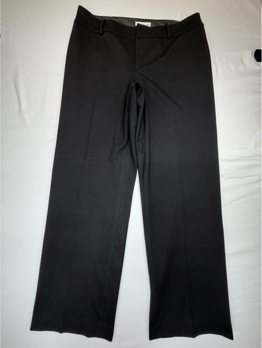 Coldwater Creek Women’s Dress Pants Wide Leg Solid Flat Front Size 14 Black